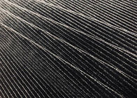 220GSM Melar 93% Polyester Corduroy Fabric untuk Sofa Pakaian Hitam
