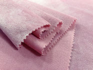 190GSM Mainan Mewah Kain 100% Polyester Warp knitting Pink 160cm Lebar