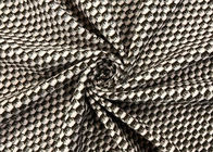 160cm Lebar Poliester Jacquard Fabric Warp Knitting Checked Patterned